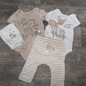 Disney Baby Tan Outfit Bundle
